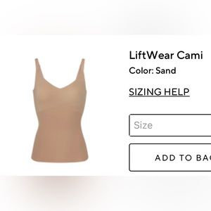 Honeylove Liftwear Cami, color Sand, size 2X